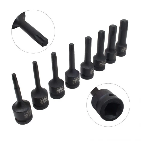 Sada kovaných 1/2" nádstavcov torx T30-T80 8 dielna S-1MTORX8
