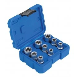 Nástrčné kľúče vnútorný torx E10-E24 9ks 1/2" S-SE912