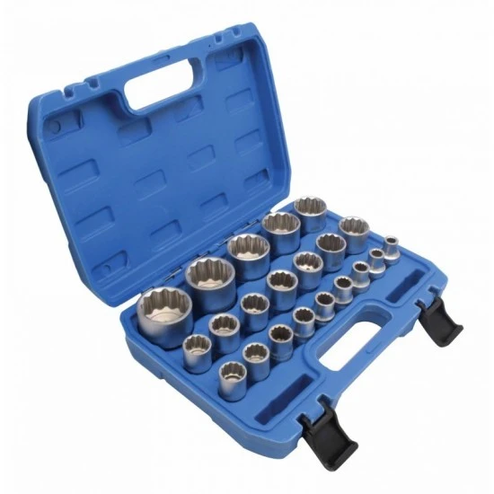 Nástrčné kľúče spline 21ks 8-36 mm 1/2" S-90195