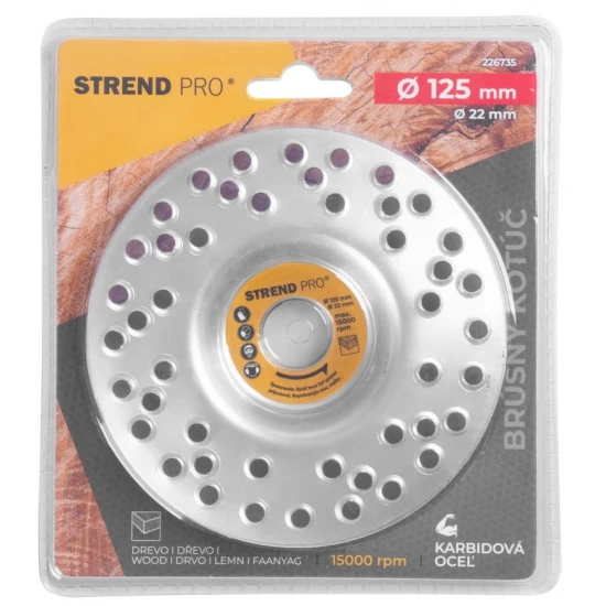 Brúsny kotúč na drevo 125mm s otvormi na uhlovú brúsku 226735