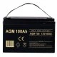 Bezúdržbový olovený akumulátor AGM VRLA 12V 100Ah 20805