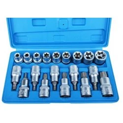 Sada nástrčných kľúčov TORX a E-TORX FT2219