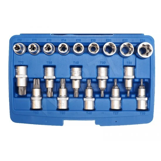 Sada nástrčných kľúčov TORX a E-TORX FT2219