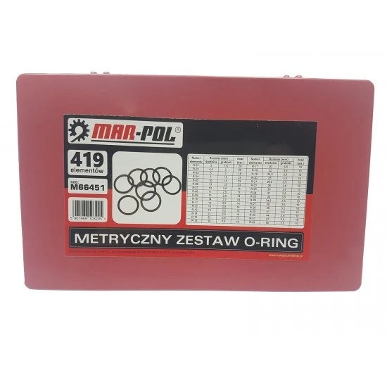 Tesniace O-krúžky gumené 419 ks M66451