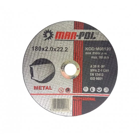 Rezný kotúč na kov 180 x 2.0 x 22.2 mm M08120