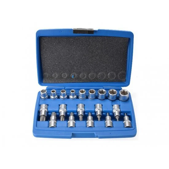 Sada nástrčných kľúčov TORX a E-TORX FT2219