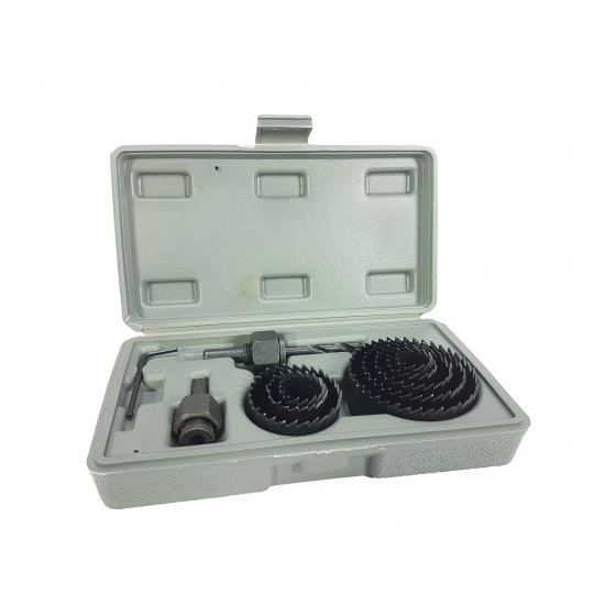 Vykružovacie vrtáky korunkové do dreva 19-64mm 11 dielna sada  M22571
