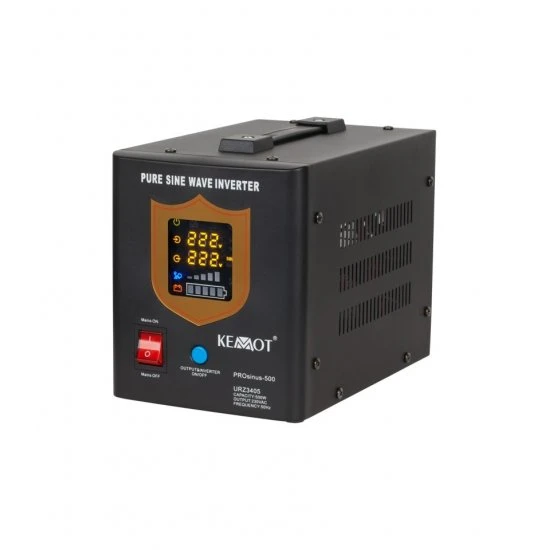 Záložný zdroj Kemot PROsinus 500W 12V/230V čierny URZ3405B