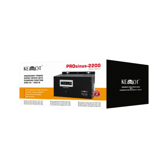Záložný zdroj Kemot PROsinus 1600W 2200VA 12V/230V závesný URZ3411